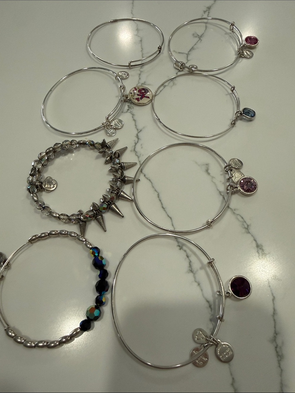 ALEX AND ANI Silver Expandable Bracelets